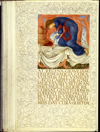 Didone che si pugnala, apertura del Libro IV dell