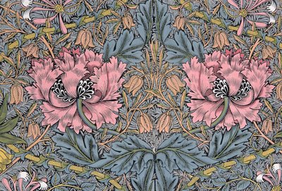 Caprifoglio. Tessuto decorativo da William Morris