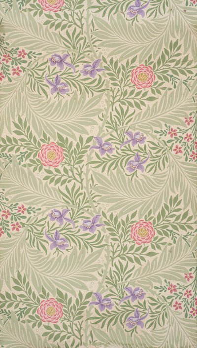 Speronella. Carta da parati da William Morris