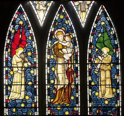 Madonna e Bambino con Due Angeli (dettaglio) da William Morris