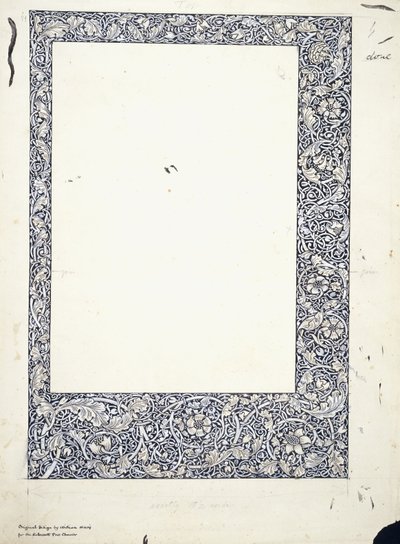 Disegno Originale per una Bordura a Pagina Intera da William Morris