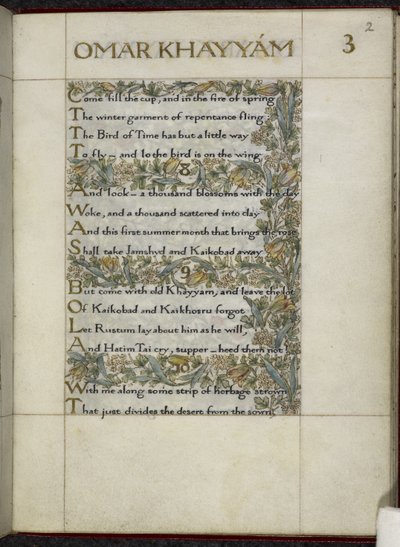 Rubaiyat di Omar Khayyam da William Morris