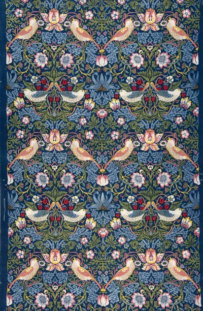 Il ladro di fragole. Tessuto decorativo, 1883 da William Morris