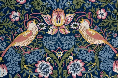 Ladro di fragole. Tessuto decorativo da William Morris