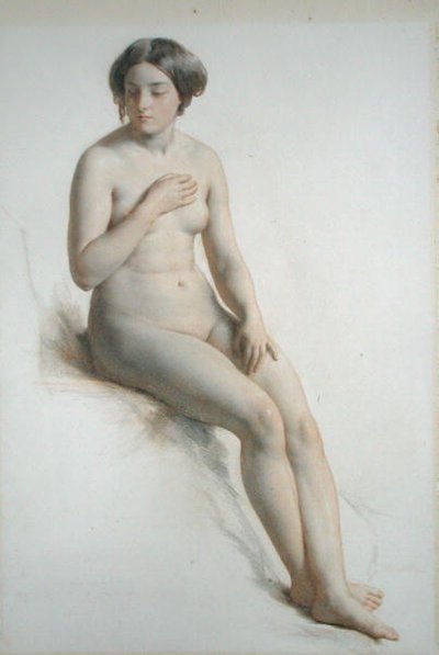 Studio di nudo di una ragazza da William Mulready