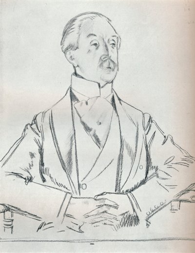 Studio di ritratto a matita, XX secolo 1932 da William Newenham Montague Orpen