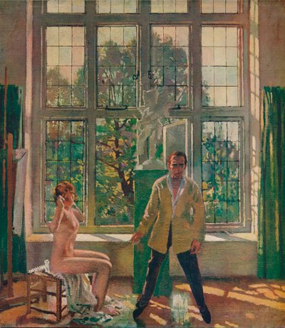 Autoritratto con modella, c. 1905, c. 1932 da William Newenham Montague Orpen