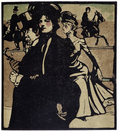 Aristocratici alle corse, Londra - in "Types of London", di William Nicholson (1872-1949), ed Floury da William Nicholson