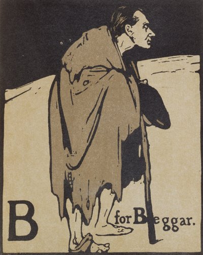 B è per Beggar, illustrazione da 