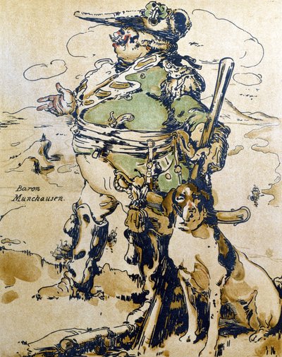 Barone di Münchhausen, illustrazione da 