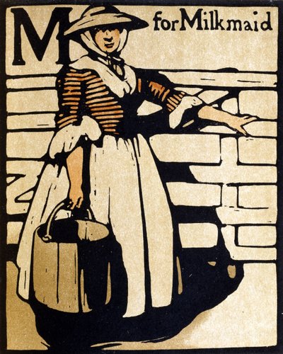 M per lattaia, illustrazione da 