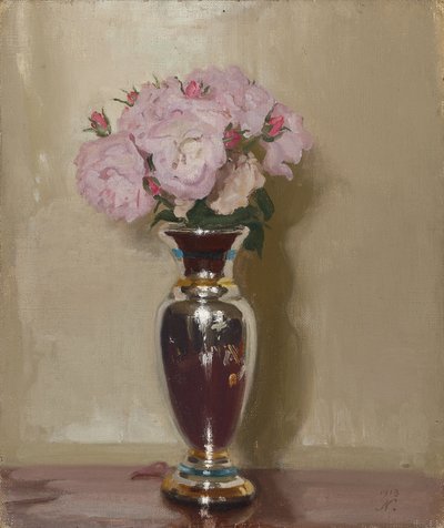 Rose rosa in un vaso d