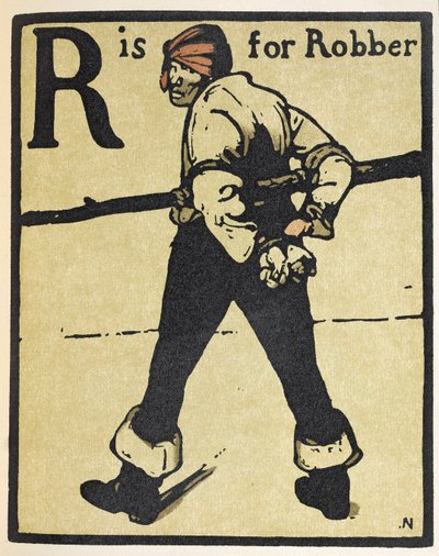 R è per Rapinatore, illustrazione da 