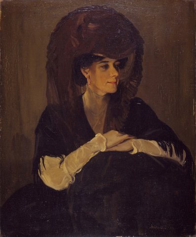 Il velo marrone Ritratto di Mrs Harrington Mann da William Nicholson