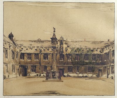 Il cortile anteriore del Corpus Christi College, Oxford da William Nicholson