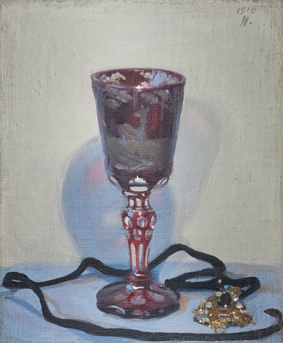Il Vetro Rubino, Firmato e datato in alto a destra da William Nicholson