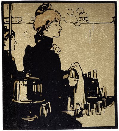 Giovane barista, Londra - in "Tipi di Londra", di William Nicholson (1872-1949), ed Floury da William Nicholson