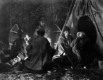 Vita del cacciatore di pellicce in Canada, foto di Nottman, circa 1890. da William Notman