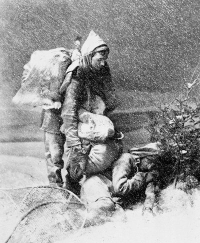 Vita del trapper in Canada, foto di Nottman, circa 1890 da William Notman