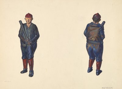 Salvadanaio del giocatore di baseball, c. 1938 da William O. Fletcher