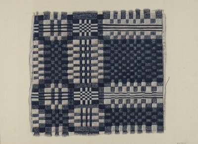 Tessuto blu e bianco, c. 1937 da William O. Fletcher