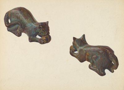 Banca di monete con gatto e palla, c. 1939 da William O. Fletcher