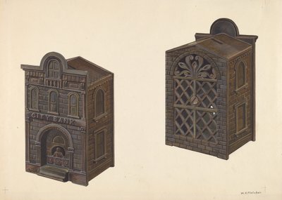Salvadanaio della City Bank, c. 1938 da William O. Fletcher