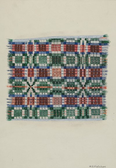 Coperta tessuta a mano, c. 1937 da William O. Fletcher