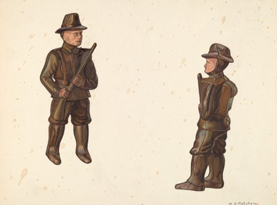 Salvadanaio del soldato in kaki, c. 1938 da William O. Fletcher