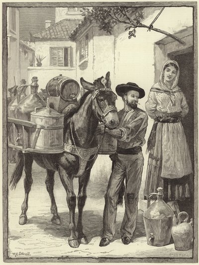 Un venditore di olio e aceto da William Overend Geller