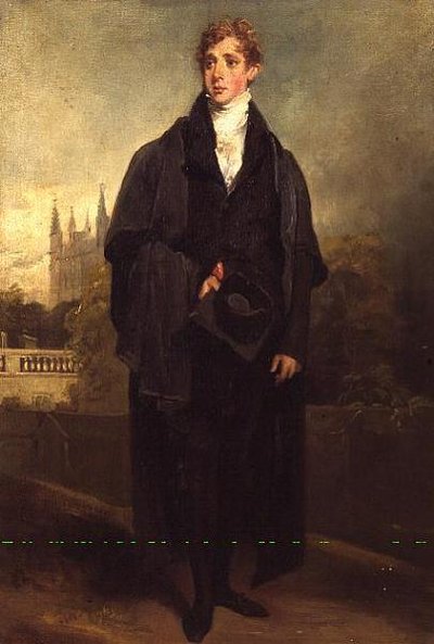 Ritratto di Henry Townley (1769-1825) in abito accademico, con il Merton College di Oxford forse sullo sfondo da William Owen