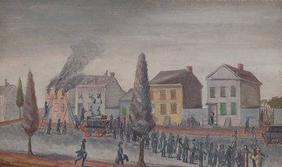 Combattere un incendio, 1870s da William P. Chappel