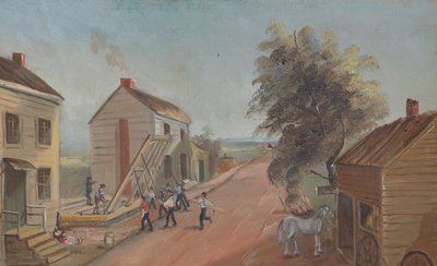 Costruzione di una casa, anni 1870 da William P. Chappel