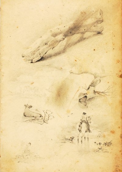(Studi - figure, tronco, cavallo e cavaliere, ecc.) da William Page