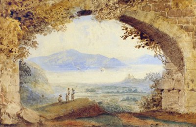 Figure greche sotto un arco in rovina da William Page