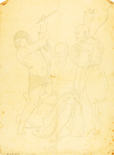 Mosè, Aronne e Hur sul Monte Oreb (studio vestito) da William Page