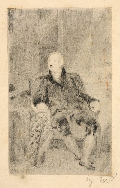 Uomo seduto in abito settecentesco da William Page