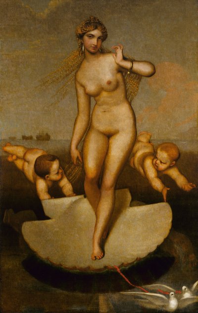 Venere che guida Enea e i Troiani verso la costa latina da William Page