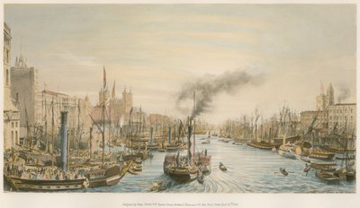 La piscina, dal London Bridge, mattina da William Parrott