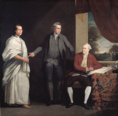 Omai, Joseph Banks e Dr Daniel Solander, c. 1775-6 da William Parry