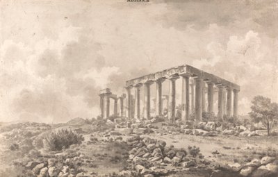 Tempio di Giove Panellenio ad Egina da William Pars