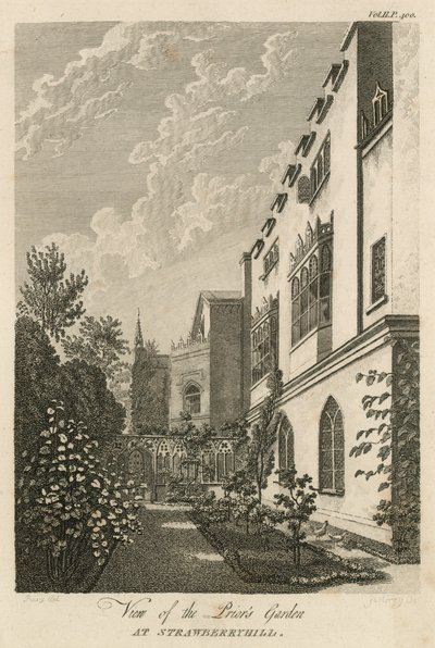Veduta del giardino del Priore a Strawberry Hill, Londra da William Pars