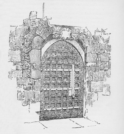 Porta della cappella di Edoardo il Confessore, ora Pyx Office, c1897 da William Patten