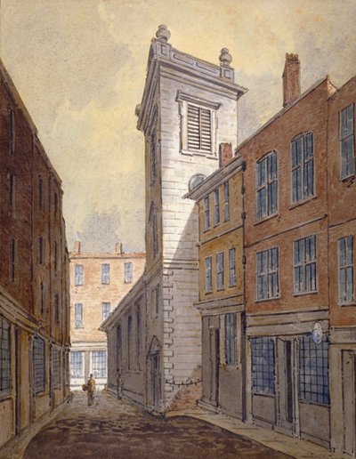 Chiesa di St George Botolph Lane da George Lane, City of London, c. 1813 da William Pearson