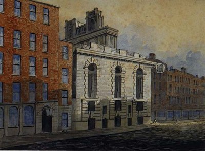 Lombard Street South, con St. Mary Woolnoth, c.1815 da William Pearson