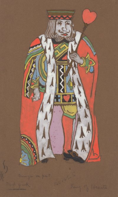 Costume del Re di Cuori per Alice nel Paese delle Meraviglie da William Penhallow Henderson