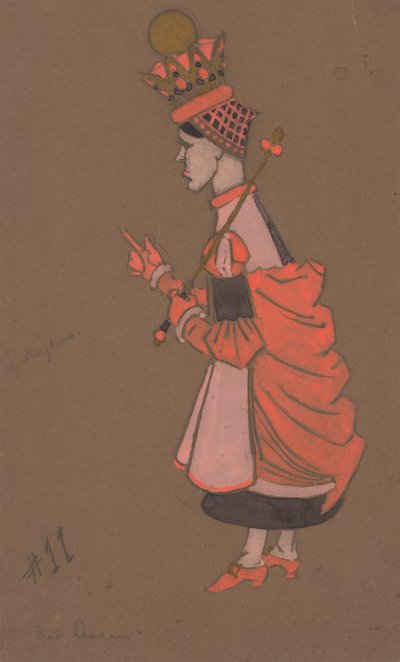 Regina Rossa (costumi per Alice nel Paese delle Meraviglie) 1915) da William Penhallow Henderson