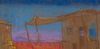 Progetto di scena per un atto unico di William Vaughn Moody da William Penhallow Henderson