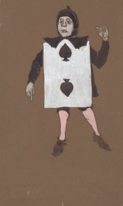 Costume del Due di Picche per Alice nel Paese delle Meraviglie da William Penhallow Henderson