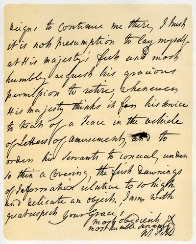Lettera di William Pitt al Duca di Newcastle, Hayes, 23 ottobre 1759 da William Pitt